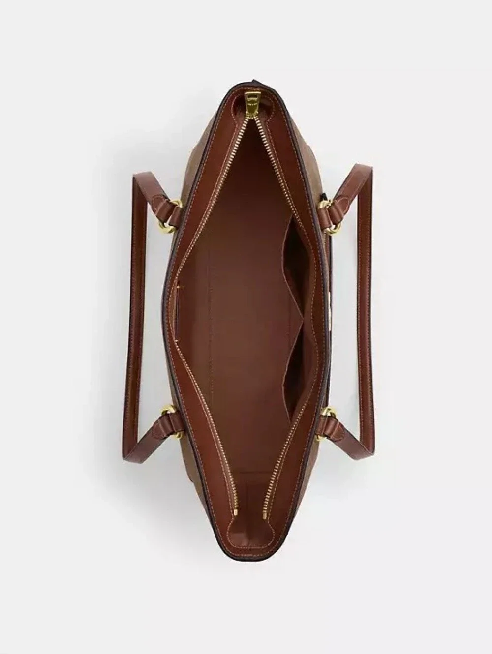 Coach Brown Signature Canvas Tote Bag
